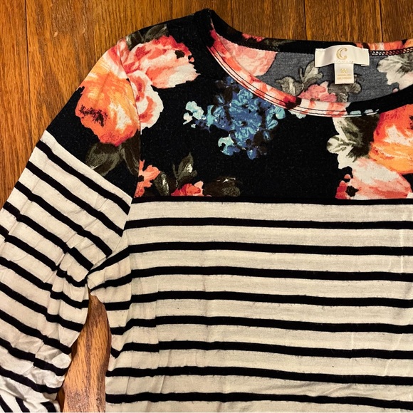 Charming Charlie Double Bell Sleeve Top - Picture 2 of 6